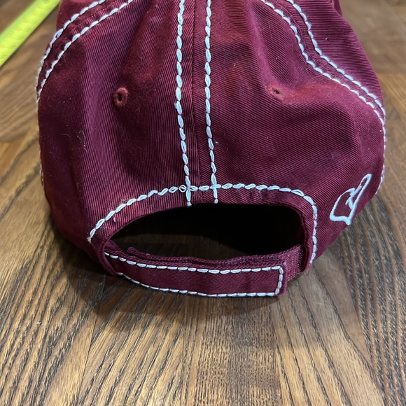 BURGUNDY "BLESSED" Leopard Patch Embroidery Vintage Hat - Picture 3 of 5